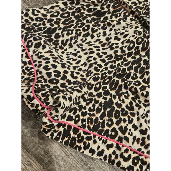 Bed head neiman Marcus cheetah print Shorts pajama set preppy pjs Womens small - Picture 7 of 8